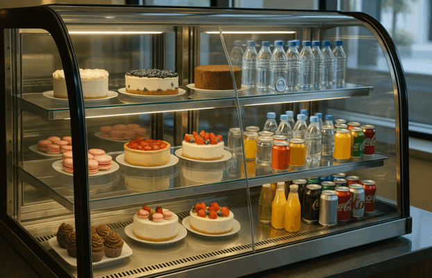 Охлаждаемые витрины для десертов и напитков: температура, влажность, остекление