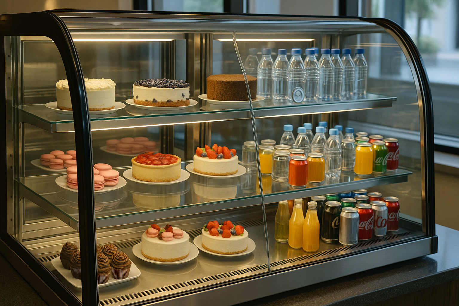 Охлаждаемые витрины для десертов и напитков: температура, влажность, остекление